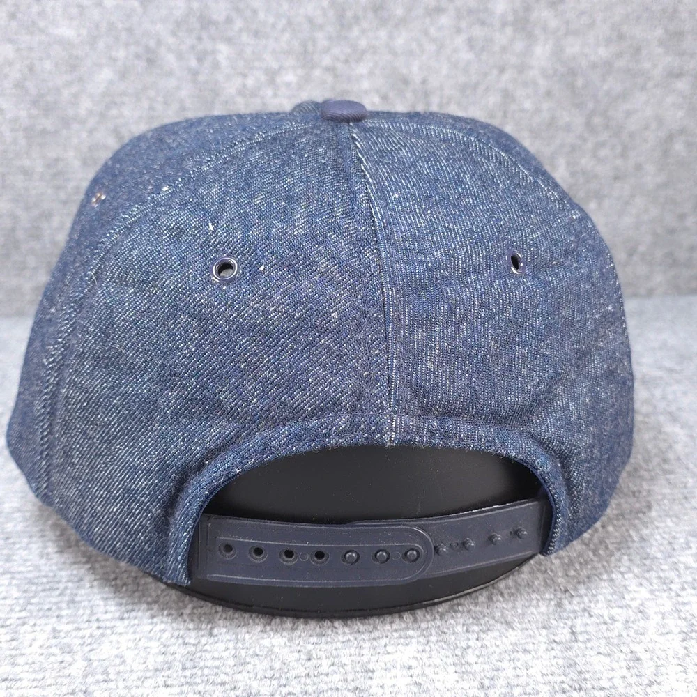 Vintage Alaska Canada Highway Hat Cap Snapback‎ Blue Denim Foam 50th Anniversary